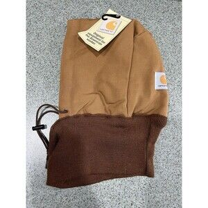 Vintage Carhartt Duck Hood Brown Red Quilt Lined Outdoor Workwear USA Made HQ106